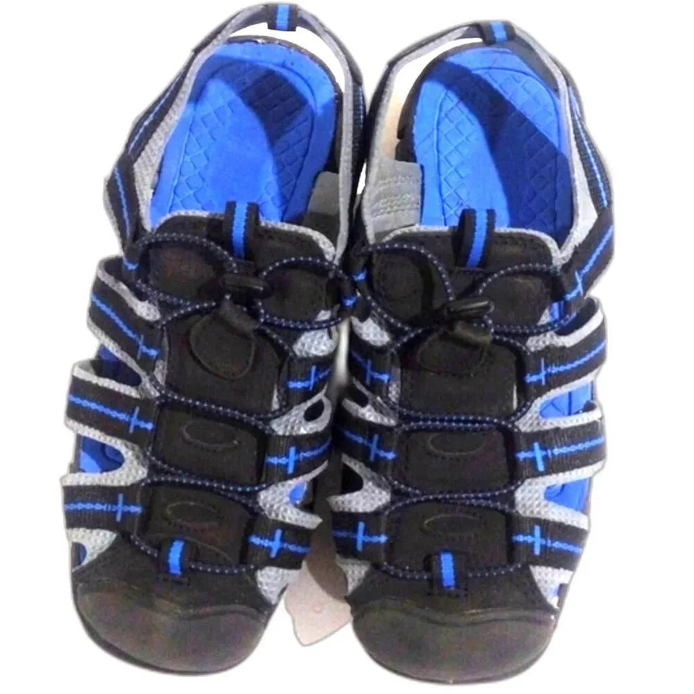 Eddie Bauer Ethan Kids Hiking Sandals Size 3 – Blue Gray Black  Boy's Slip-On